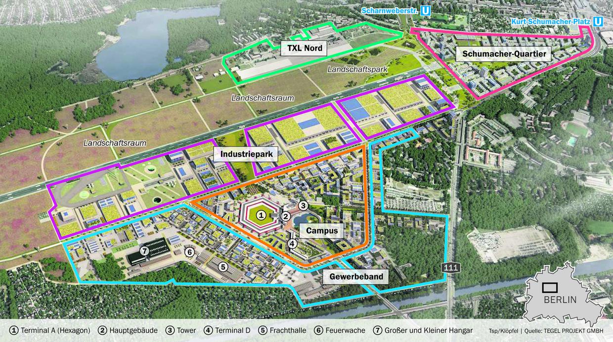 TXL Berlin Airport map